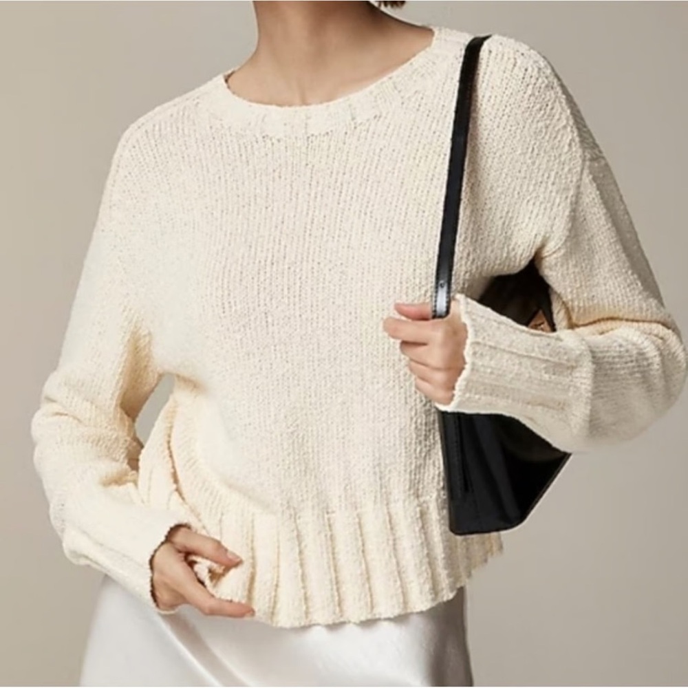 J. Crew Women's Ivory Crew Neck Sweater
